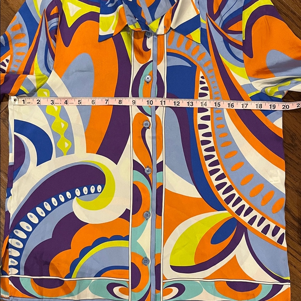 Zara Multicolor Abstract Button-Up Shirt - Picture 5 of 5